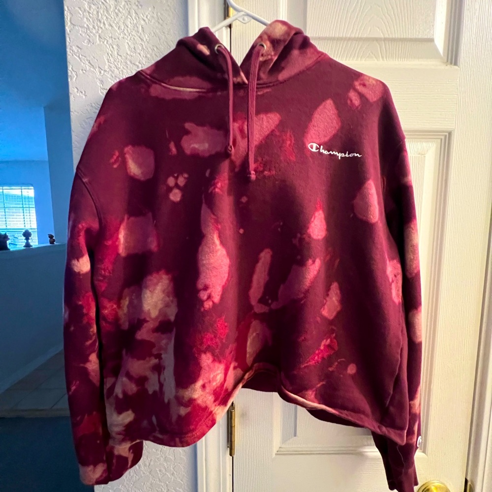 Champion Cropped Magenta Hoodie